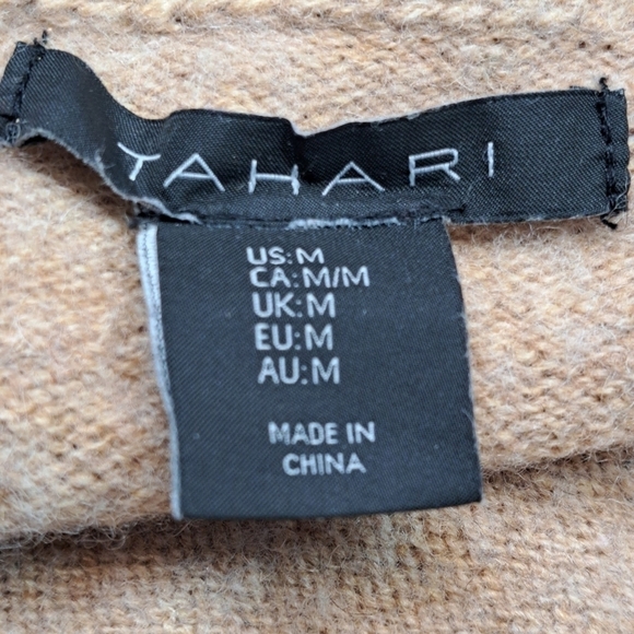 Tahari Yak Wool Blend Open Front Cardigan - Picture 5 of 6